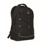 High-quality hiking backpack made of RPET with cords black colour main view