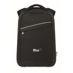 RPET laptop backpack 13” with padded straps black colour fourth main view