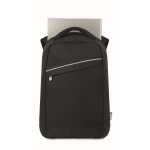 RPET laptop backpack 13” with padded straps black colour fifth view