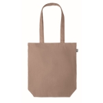 Hemp shopping bag with bottom gusset, 200 g/m2 brown colour third view