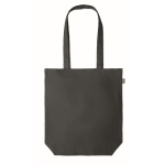 Hemp shopping bag with bottom gusset, 200 g/m2 black colour third view