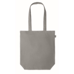 Hemp shopping bag with bottom gusset, 200 g/m2 grey colour third view