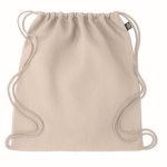 Eco-friendly drawstring bag in hemp for a eco look, 200 g/m2 beige colour