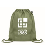 Eco-friendly drawstring bag in hemp for a eco look, 200 g/m2 view with print area