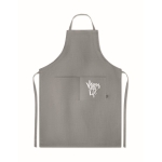 Eco kitchen apron with pockets and neck strap, 200 g/m2 grey colour main view