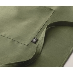 Eco kitchen apron with pockets and neck strap, 200 g/m2 green colour third photographic view