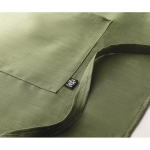 Eco kitchen apron with pockets and neck strap, 200 g/m2 green colour second photographic view