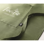 Eco kitchen apron with pockets and neck strap, 200 g/m2 green colour main view