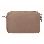 Eco toiletry bag made of hemp. Go green, 200 g/m2 brown colour third view