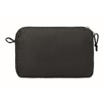 Eco toiletry bag made of hemp. Go green, 200 g/m2 black colour third view