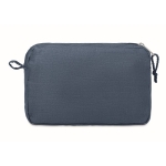 Eco toiletry bag made of hemp. Go green, 200 g/m2 blue colour third view