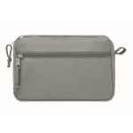 Eco toiletry bag made of hemp. Go green, 200 g/m2 grey colour second view