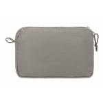 Eco toiletry bag made of hemp. Go green, 200 g/m2 grey colour third view