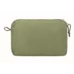 Eco toiletry bag made of hemp. Go green, 200 g/m2 green colour third view