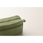 Eco toiletry bag made of hemp. Go green, 200 g/m2 green colour fourth photographic view