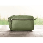 Eco toiletry bag made of hemp. Go green, 200 g/m2 green colour ambient view