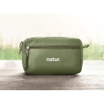 Eco toiletry bag made of hemp. Go green, 200 g/m2 green colour main ambient view