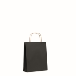 Small recycled paper bag in many colours, 90 g/m2 black colour