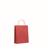 Small recycled paper bag in many colours, 90 g/m2 red colour