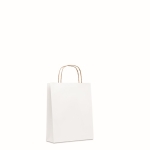 Small recycled paper bag in many colours, 90 g/m2 white colour