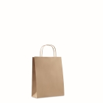 Small recycled paper bag in many colours, 90 g/m2 beige colour