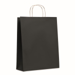 Large recycled paper bag in many colours, 90 g/m2 black colour