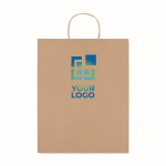 Large recycled paper bag in many colours, 90 g/m2 view with print area