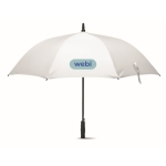 Elegant stormproof umbrella, 190T pongee, Ø 116 white colour main view