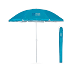 Parasol made of polyester, for summer trade fairs view with print area