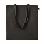 Economical organic tote bag in organic colours, 140 g/m2 black colour