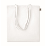 Economical organic tote bag in organic colours, 140 g/m2 white colour