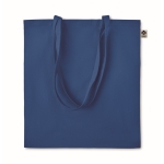 Economical organic tote bag in organic colours, 140 g/m2 royal blue colour