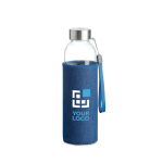 Glass bottle with neoprene protective cover, 500 ml view with print area