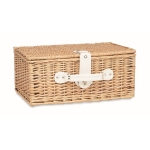 Picnic set for 2 people in a basket for summer merchandising wood colour second view