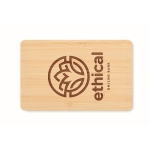 RFID bamboo card holder, for promotions wood colour third main view