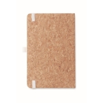 Cork notebook with lined pages and pen with cork barrel, A5 beige colour tenth view