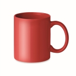 Economical ceramic coffee mug, 300 ml red colour