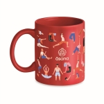 Economical ceramic coffee mug, 300 ml red colour main view