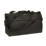 Duffle bag made of recycled plastic in black and blue black colour