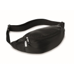 Hip bag with adjustable strap, made of RPET 2100D black colour