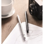 Long-lasting inkless ballpoint pen for sustainable promotions white colour main ambient view