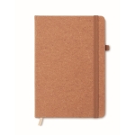 Lined notebook with soft-touch cover made of recycled PU, A5 brown colour second view