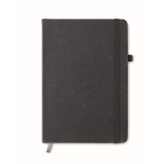 Lined notebook with soft-touch cover made of recycled PU, A5 black colour second view