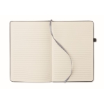 Lined notebook with soft-touch cover made of recycled PU, A5 black colour fourth view