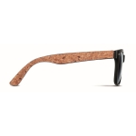 Sunglasses with arms finished in cork, UV400 protection black colour third view