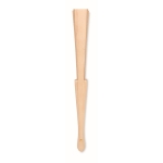 Wooden fan with cork covering as promotional giveaway beige colour fourth view