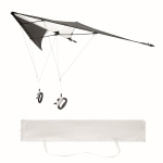 Kite with 2 handles as a toy for children and beach holidays black colour