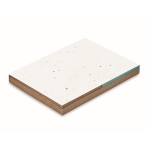 Sticky note set made of grass paper with wildflower seeds, A7 white colour second view