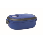 Lunch box made of PP with leak-proof closure, 1 L royal blue colour