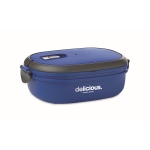 Lunch box made of PP with leak-proof closure, 1 L royal blue colour main view